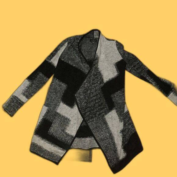 XS Lucky Brand Moto Knit Cardigan Sweater Jacket Asymmetrical NWT - Picture 8 of 9